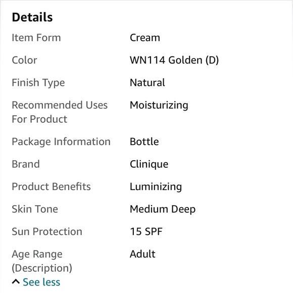 Clinique Even Better glow makeup , WN 114 Golden - Picture 3 of 5